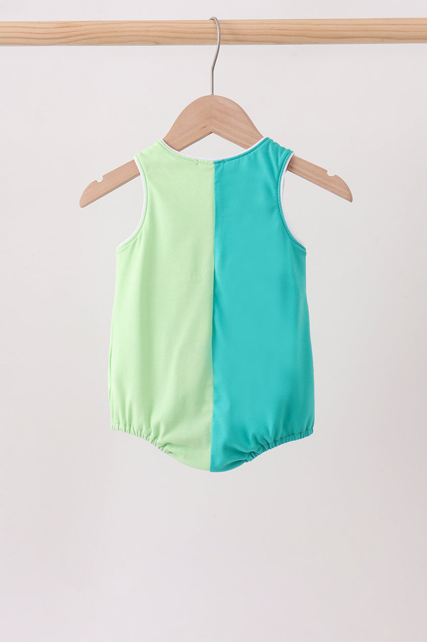 Blue Colorblock Knit Bubble