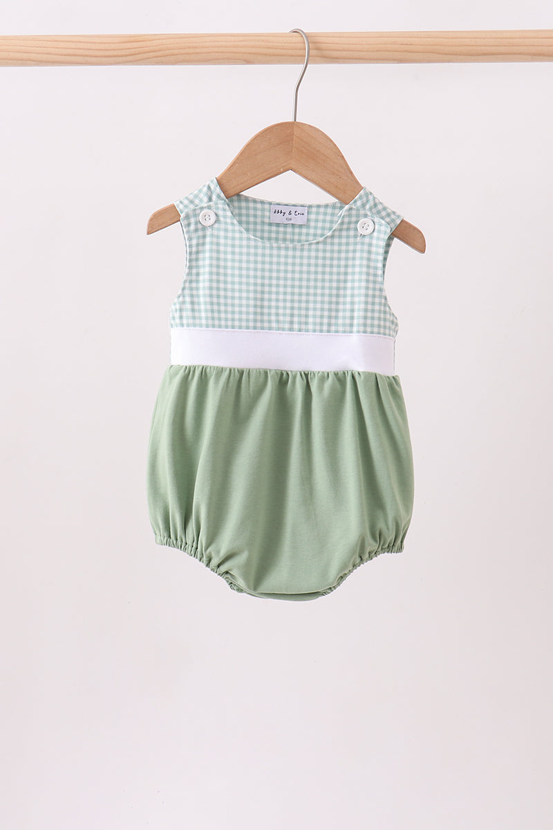 Sage Gingham Knit Bubble