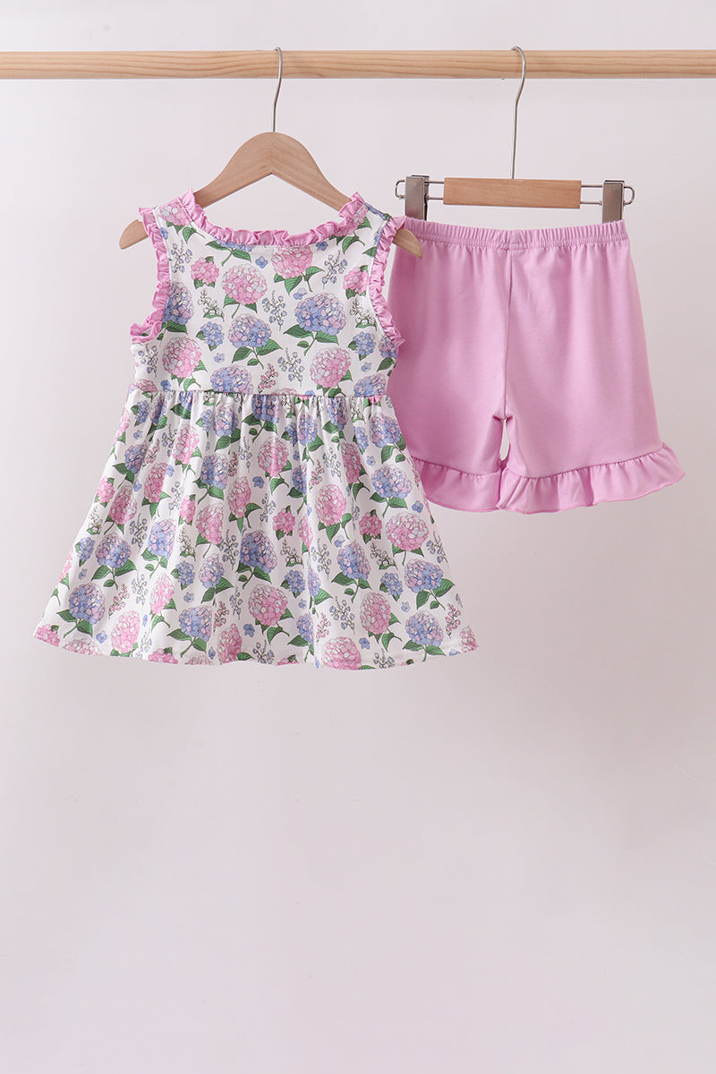 Purple Hydrangea Knit Set