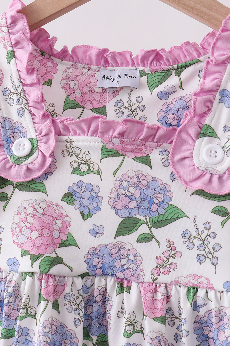 Purple Hydrangea Knit Bloomer Set