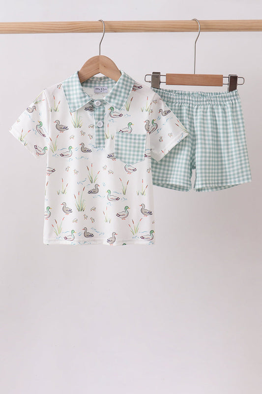 Green Duck Knit set