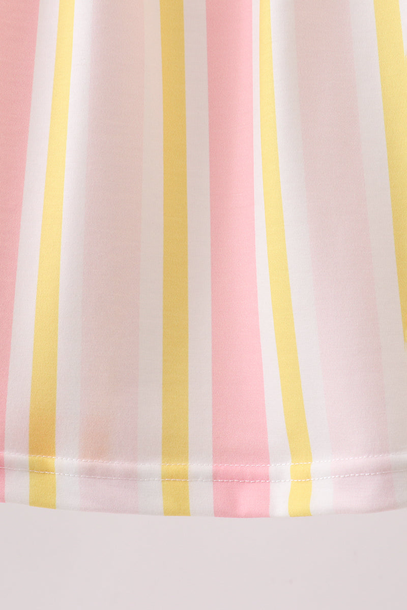 You're my sunshine embroidery Stripe Dress