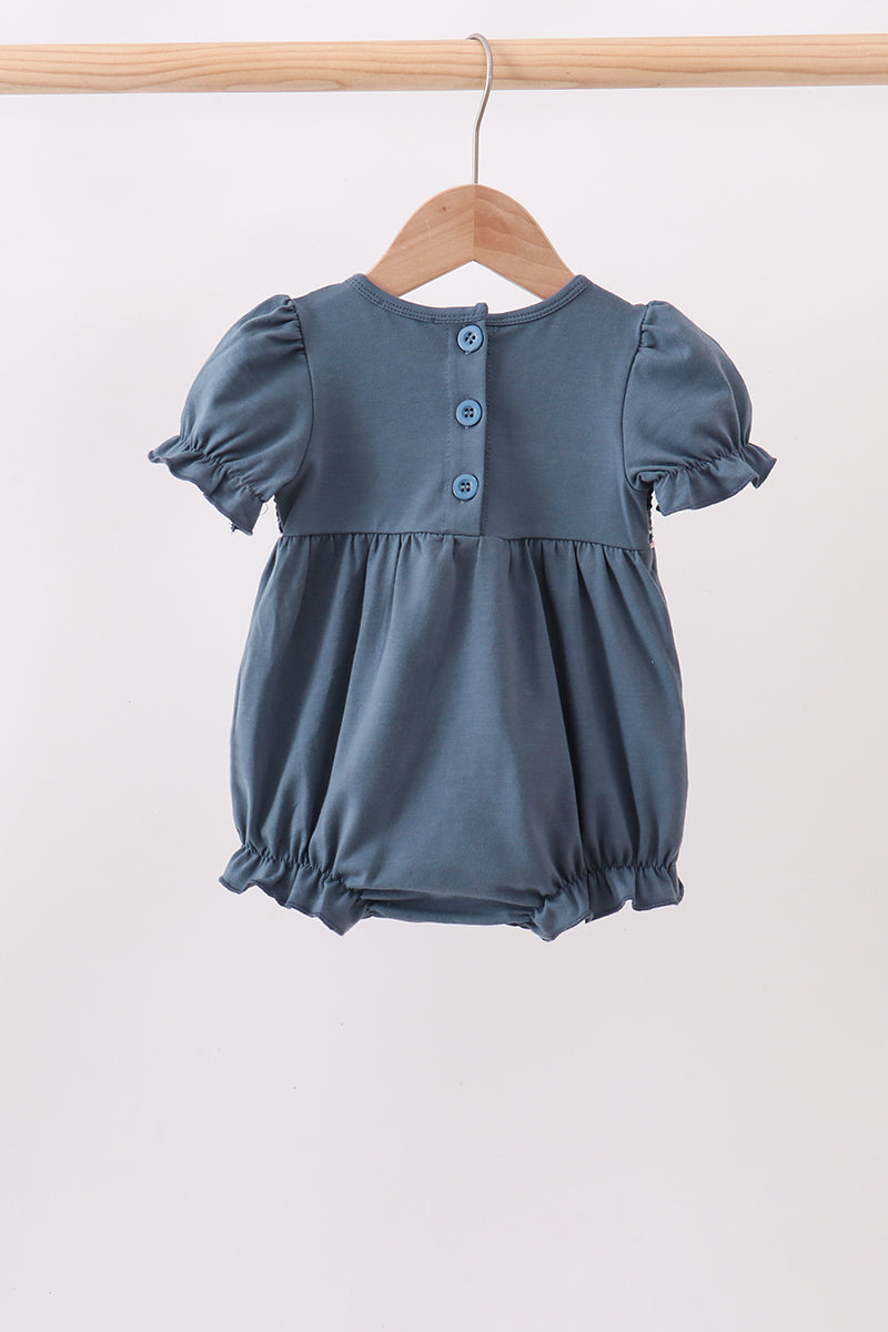 Garden Rose Smocked Ruffle Bubble
