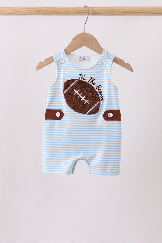 Blue Stripe Football French Knot Jon Jon