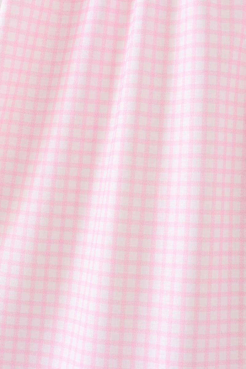 Pink Gingham Candy Corn Dress